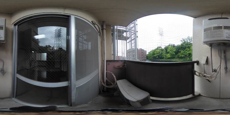 パノラマ画像バルコニー