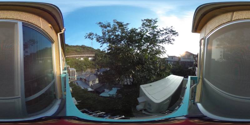 パノラマ画像バルコニー