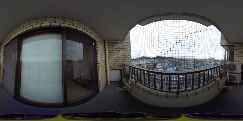 パノラマ画像バルコニー