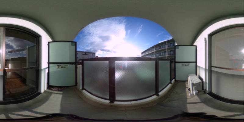 パノラマ画像バルコニー