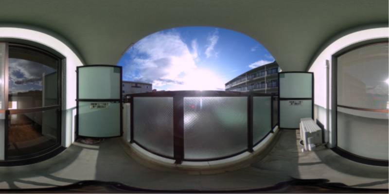 パノラマ画像バルコニー