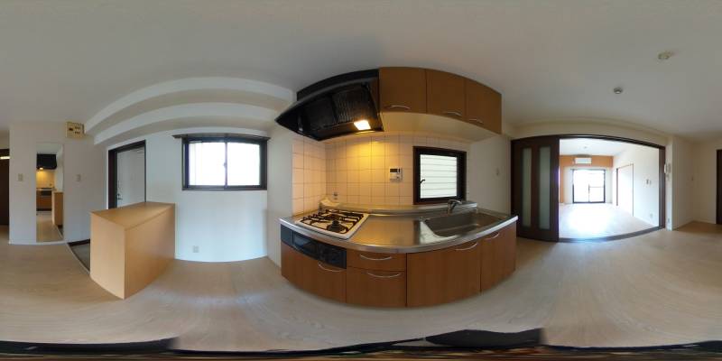 パノラマ画像キッチン