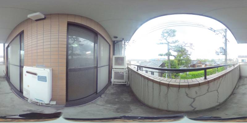 パノラマ画像バルコニー