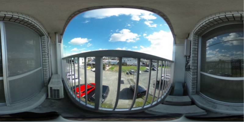 パノラマ画像バルコニー