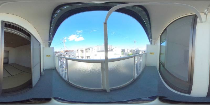 パノラマ画像バルコニー