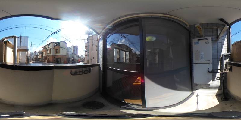 パノラマ画像バルコニー