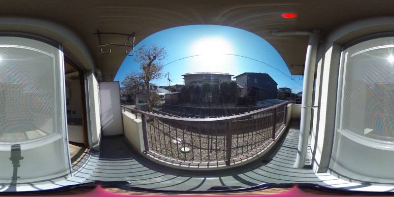 パノラマ画像バルコニー