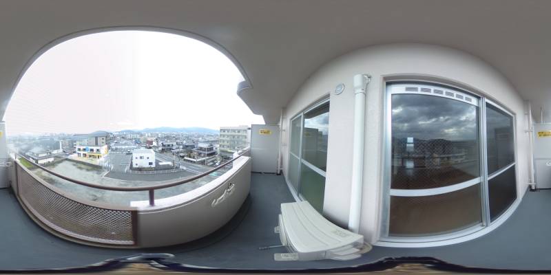 パノラマ画像バルコニー