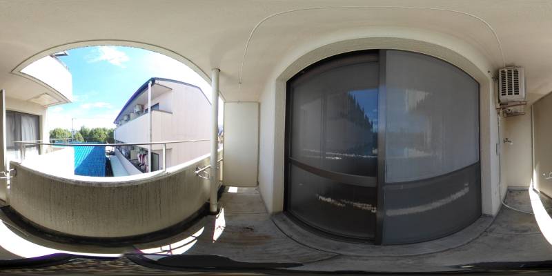 パノラマ画像バルコニー