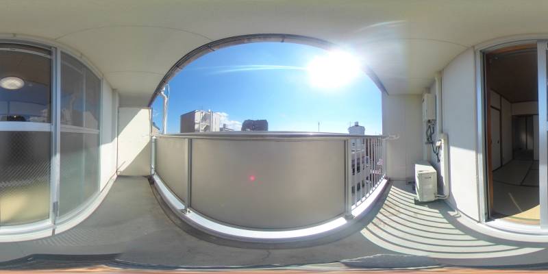パノラマ画像バルコニー