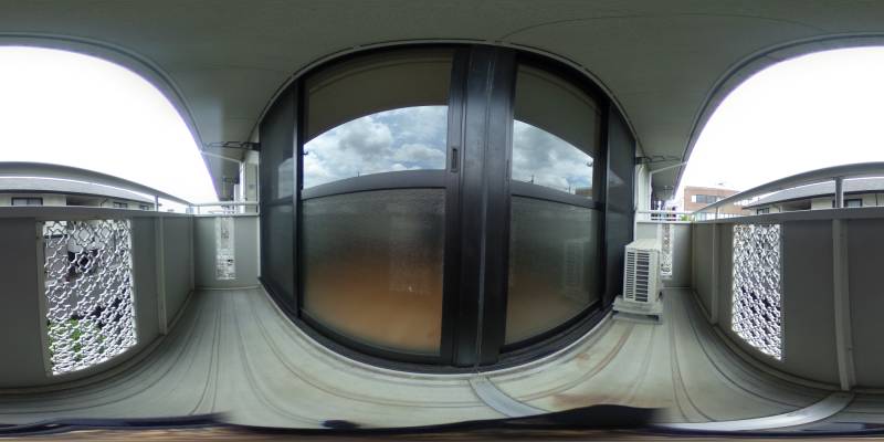 パノラマ画像バルコニー