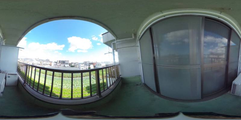 パノラマ画像バルコニー