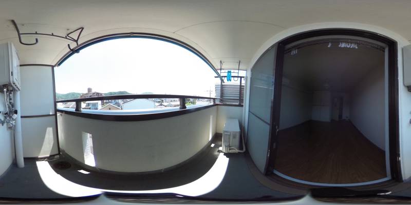 パノラマ画像バルコニー