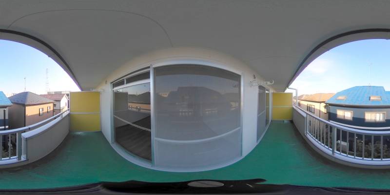 パノラマ画像バルコニー