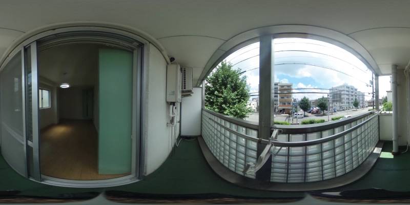 パノラマ画像バルコニー