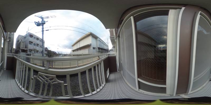 パノラマ画像バルコニー