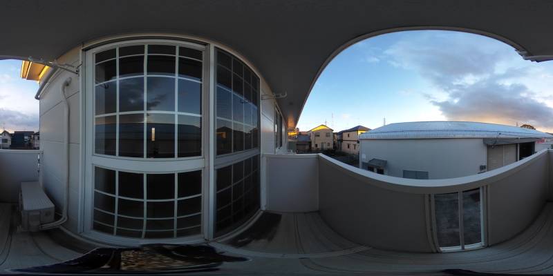 パノラマ画像バルコニー