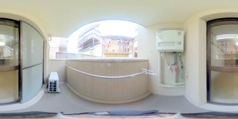 パノラマ画像バルコニー