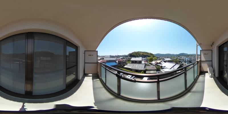 パノラマ画像バルコニー