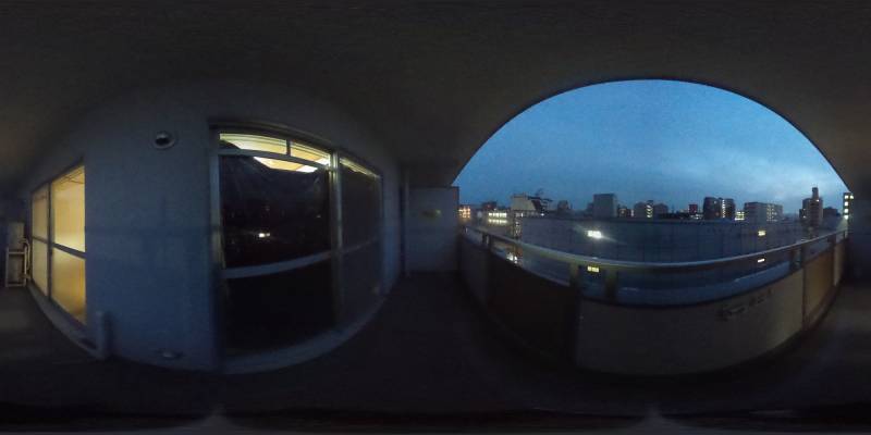 パノラマ画像バルコニー