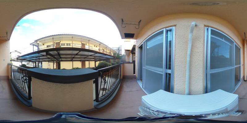 パノラマ画像バルコニー