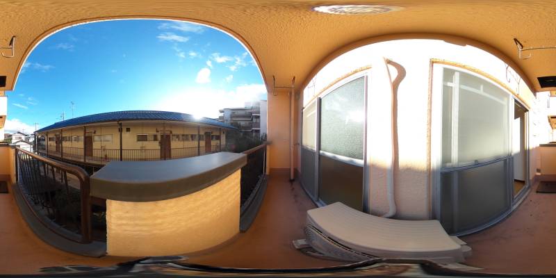 パノラマ画像バルコニー