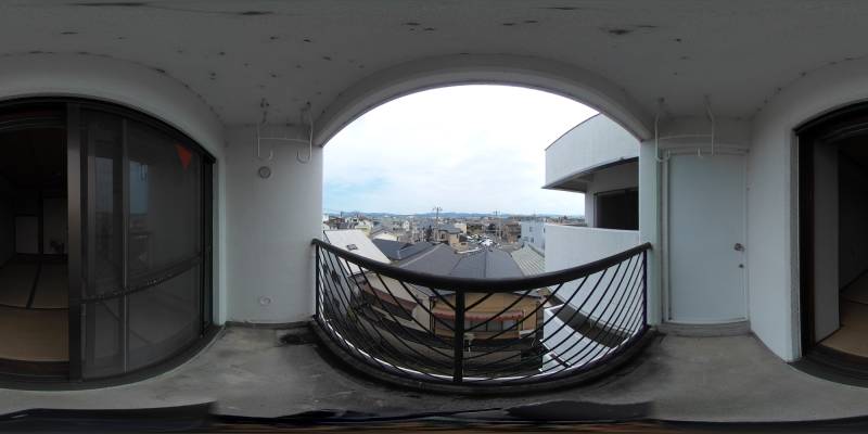 パノラマ画像バルコニー