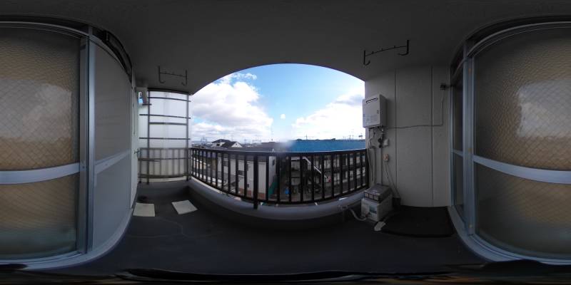 パノラマ画像バルコニー