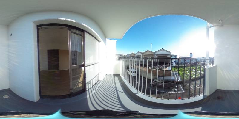 パノラマ画像バルコニー