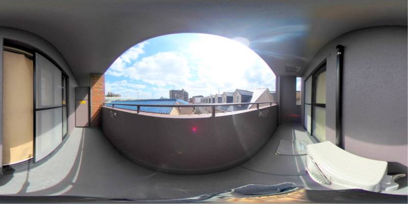 パノラマ画像バルコニー