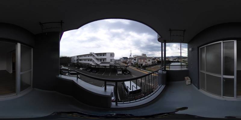 パノラマ画像バルコニー