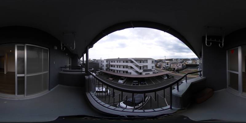 パノラマ画像バルコニー