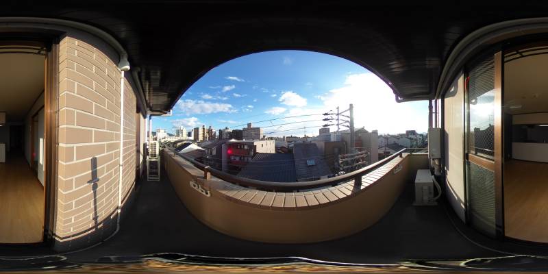 パノラマ画像バルコニー