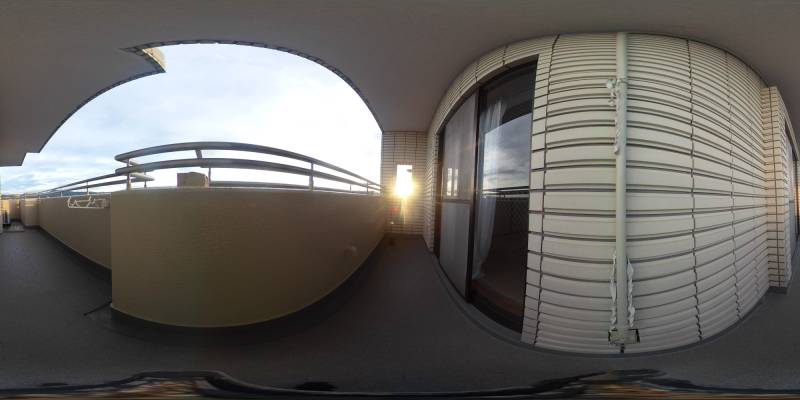 パノラマ画像バルコニー