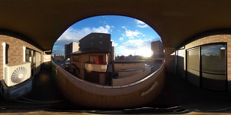 パノラマ画像バルコニー