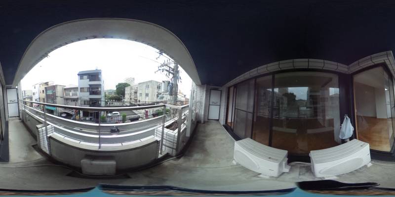 パノラマ画像バルコニー