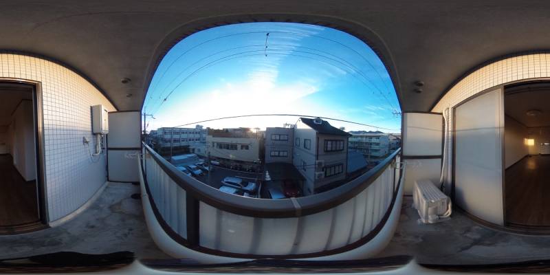 パノラマ画像バルコニー