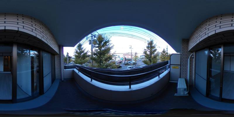 パノラマ画像バルコニー