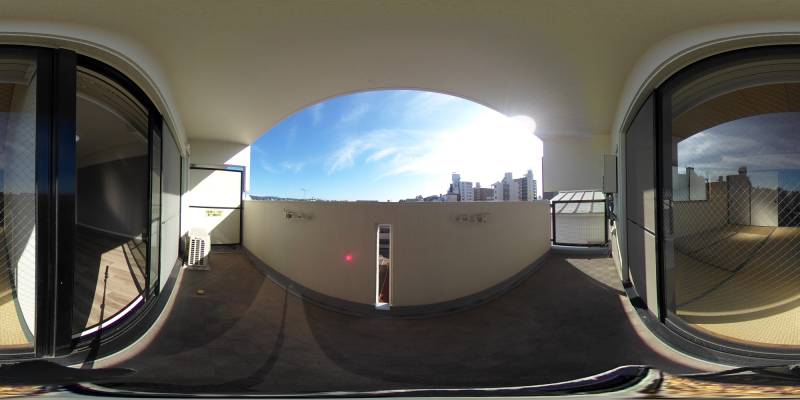 パノラマ画像バルコニー