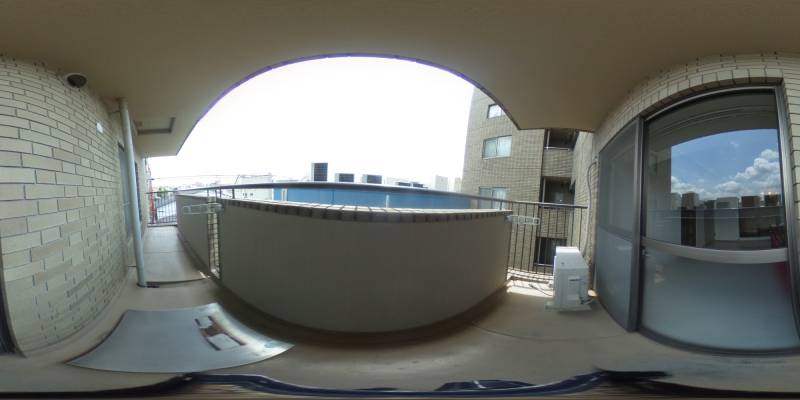 パノラマ画像バルコニー