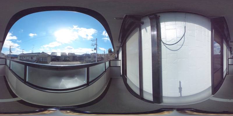 パノラマ画像バルコニー