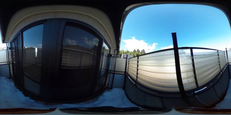 パノラマ画像バルコニー