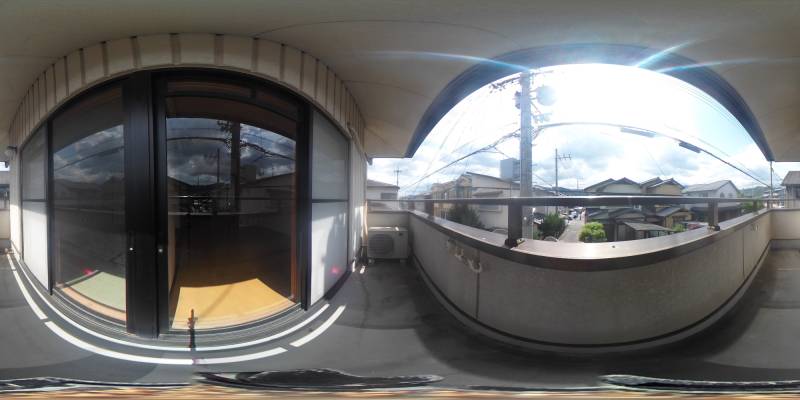 パノラマ画像バルコニー