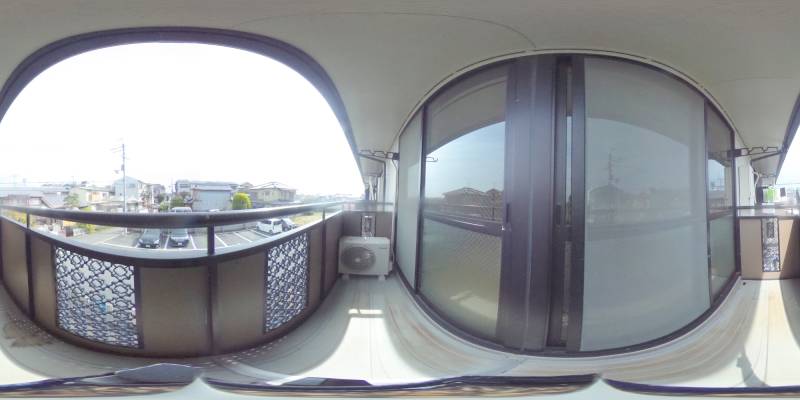 パノラマ画像バルコニー