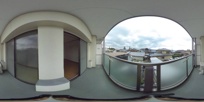 パノラマ画像バルコニー