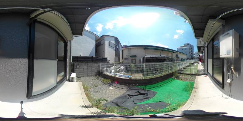 パノラマ画像庭