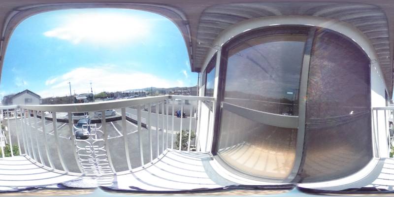 パノラマ画像バルコニー