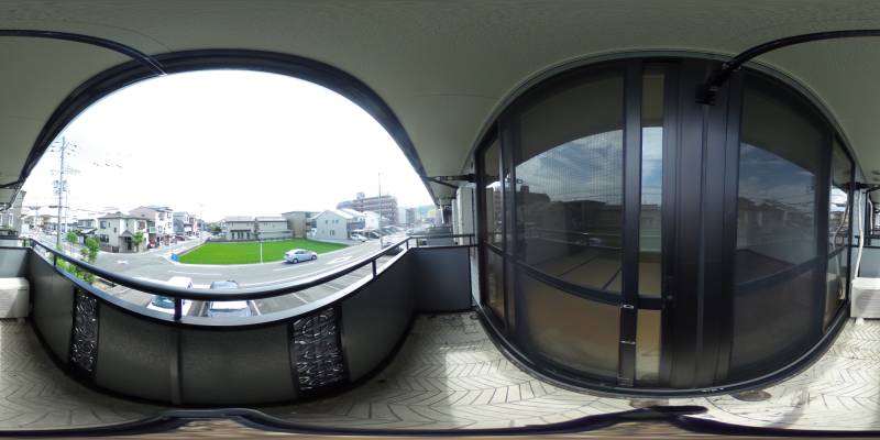 パノラマ画像バルコニー