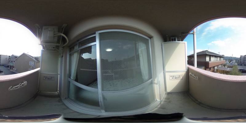 パノラマ画像バルコニー
