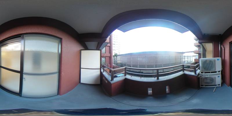 パノラマ画像バルコニー